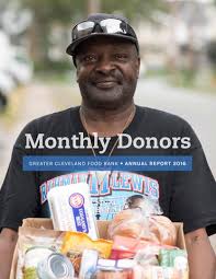 Annual Report FY2016 Monthly Donors by Greater Cleveland Food Bank