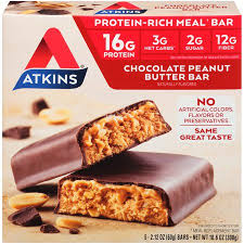 Atkins Chocolate Peanut Butter Bar 2 12oz 5 Pack Meal Bar