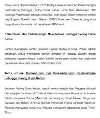 Calon hendaklah menjawab berdasarkan kerangka jawapan di bawah. Sejarah Kertas 3 Contoh Jawapan Tingkatan 4 5 Spm 2021