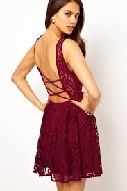 Wine Red Sleeveless Hollow Floral Lace Backless Dress S Kr 255 60 Dresses Lace A Line Dress Lace Burgundy Dress