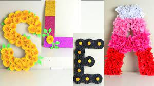 Diy 3d Floral Letters Diy 3d Letters For Birthday Decoration Baby S Floral Letters Diy Diy Letters Diy 3d Letters