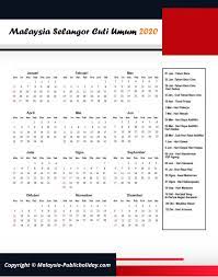 Kalendar 2015 cuti via mdm7781.blogspot.com. Selangor Cuti Umum Kalendar 2020