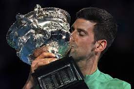 Serbia's novak djokovic reacts after winning a point in the men's singles final at the australian open. Ruthless Djokovic Wins Ninth Australian Open Titlethisdaylive