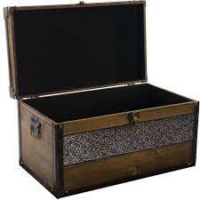Coffre En Bois Avec Bande De Metal Martele Petit Modele United Labels La Redoute Coffre En Bois Coffre Banc Coffre