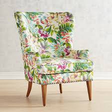 Asher Tropical Print Armchair Print Armchair Floral Print Chair Armchair