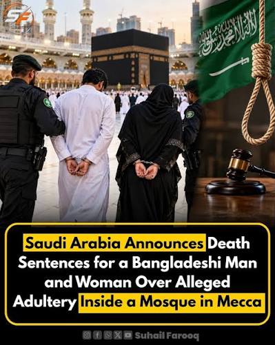 Saudi Arabia reportedly carried out the death sentences of two Bangladeshi nationals convicted of committing an alleged immoral act inside a mosque in the Mecca region. According to reports citing the Saudi