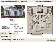 A two bedroom cottage floor plan with a great room, den, and laundry. 41 Free 2 Bedroom House Plans Australia Ideas House Plans Australia Bedroom House Plans House Plans