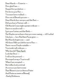 A Poem For March Emily Dickinson March Quotes Poetry For Kids Short Verses