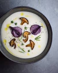 Make the most of mushrooms with this comforting mushroom soup recipe made with cream, onions and garlic. Potato And Cashew Cream Soup With Roasted Baby Onions Recipe By Timothy Pakron The Feedfeed Recipe Food Plating Food Cream Of Potato Soup