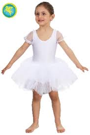 Vestito per danza classica con body a maniche lunghe in lycra oro luminosa e inserto arricchito da tutù danza classica con scollatura delineata da piccole paillettes in tinta. Costume Da Ballerina Classica