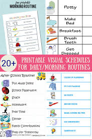 33 Printable Visual Picture Schedules For Home Daily