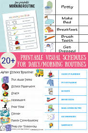 33 printable visual picture schedules for home daily