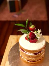How to make a homemade strawberry cake from scratch: Diabetic Friendly White Cake With Cream Cheese Frosting Blueberry Preserves And Strawberry Slices Baking