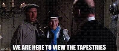 YARN | We are here to view the tapestries | Indiana Jones and the Last Crusade (1989) | Video clips by quotes | 058146af | 紗