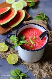 Watermelon Gazpacho Watermelon Cold Soup Priya Kitchenette Recipe Cold Soup Watermelon Gazpacho Recipe Gazpacho Recipe