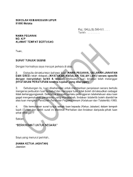 Raub km 29, kampung sebatu, jalan salim off jalan haji cherah, 77400, sungai rambai, melaka. Contoh Surat Tunjuk Sebab