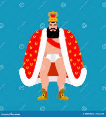 Naked King Isolated. Prince in Panties Stock Vector - Illustration of  corporate, business: 139713213