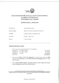 Soalan objektif titas dan jawapan. Titas S3 1819