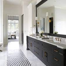 Coastal bathroom with fish wallpaper. 75 Beautiful Coastal Bathroom With Black Cabinets Pictures Ideas August 2021 Houzz