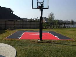 Newton custom backyard basketball court with rebounder photo of a small traditional partial sun backyard concrete paver outdoor sport court in houzz has millions of beautiful photos from the world's top designers, giving you the best design ideas for your dream remodel or simple room refresh. Basketball Court Tile Flooring Options Sports Flooring At Builtrite Bleachers