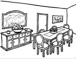 Modern Dining Room Coloring Sheet Online Coloring Pages Drawing For Kids Dining Room Wall Art