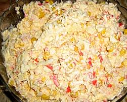 салат с морской капустой и крабовыми палочками и горошком Salaty S Krabovymi Palochkami