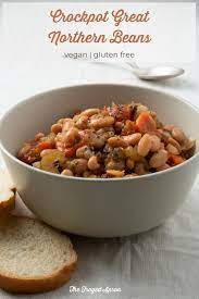(beans, great northern) great northern beans are one of the fastest cooking beans. Crockpot Great Northern Beans The Frayed Apron Recipe Great Northern Beans Vegan Slow Cooker Northern Beans