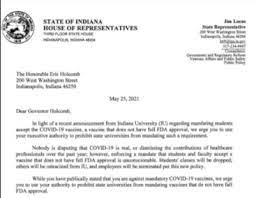 Jul 23, 2021 · the religious exemption packet contains 5 documents including a personalized letter (delivered via email) from pastor david hall of true hope ministry. Indiana Lawmakers Attempt To Stop Iu Covid 19 Vaccine Mandate