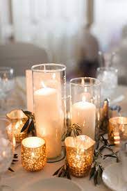 Glamour Grace Vintage And Handmade Weddings Candle Wedding Centerpieces Fall Wedding Tables Wedding Candles Table