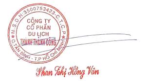 CÔNG TY CỔ PHẦN DU LỊCH THÀNH THÀNH CÔNG
