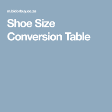 Pin On Shoe Size Conversion Table
