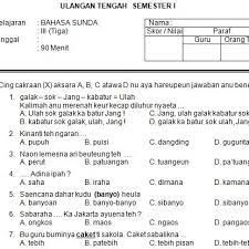 Soal uts bahasa sunda kelas 12 semester 2. Soal Uts Smp Kelas 7 Semester 1 B Sunda