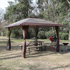 10 x 10 ft patio gazebo canopy tent steel frame shelter patio party awning. Phi Villa 13 X 13 Straight Leg Pop Up Canopy Gazebo For Backyard Party Event 169 Sq Ft Of Shade Brown Buy Online In Aruba At Aruba Desertcart Com Productid 71789813