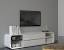 White Curved Tv Unit