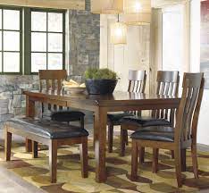 Signature design by ashley tamilo 7 piece table & chair. Signature Design By Ashley Ralene Casual 6 Piece Dining Set With Butterfly Extension Leaf Bench Wayside Furniture Table Chair Set With Bench