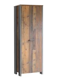 Miadomodo® beistellschrank kommode schrank vintage sideboard küche anrichte flur. Garderobenschrank Cedric 80 Vintage Braun 67x202x42 Cm Kleiderschrank Expendio