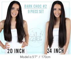 Zala Rich Mocha Brown 4 Clip In Hair Extensions 24 Inch