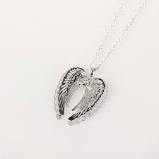 Guardian angel steel necklace l free uk post l gold silver cherub gun stainless. Equilibrium Clear 3d Guardian Angel Wings Necklace Temptation Gifts