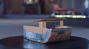 Since the hull plan was larger than the individual sheets of cardboard, we attached another sheet with duct tape. Trailer Design And Build A Cardboard Boat Youtube