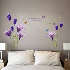 Alibaba.com offers 2,659 wall stickers flower products. Purple Lily Flower Wall Decals Stickers Bedroom Lounge