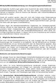 Maybe you would like to learn more about one of these? Wirtschaftlichkeitsbewertung Von Energieeinsparmassnahmen Pdf Kostenfreier Download