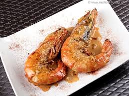 Gambas A La Creme D Ail Recette Recette Gambas Recette Recettes Poissons Et Fruits De Mer