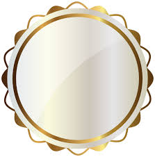 ختم أبيض مع زخارف ذهبية Png الصورة المرسومة Gold Decor Bakery Logo Design Clip Art