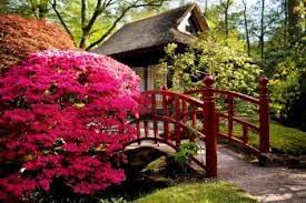 Japanese Tea House In Spring Park Japanese Garden Zen Garden Asian Garden