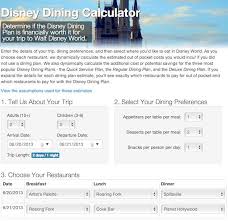 Disney Dining Plan Calculator Save Money Eating At Walt