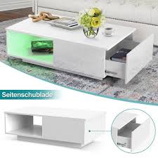 Wenn sie gerne öfter umdekorieren und ihren räumen immer wieder einen neuen look verpassen möchten, bietet sich ein möglichst neutraler sitzbereich an, zum beispiel ein couchtisch in weiß (hochglanz oder matt). Greensen Couchtisch Rgb Led Hochglanz Kaffeetisch Wohnzimmertisch Beistelltisch Sofatisch Mit Schublade Ablage Weiss Online Kaufen Otto