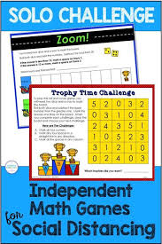 One Player Challenge Math Games Addition And Subtraction Math Games Math Center Games