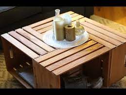 Arrange your crates on the base with the crate opening facing outwards. Build A Coffee Table Using Crates Furniture Diy Youtube