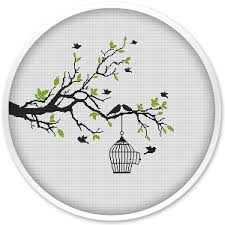 Birds Cross Stitch Patterns Tree Cross Stitch Cross Stitch Pdf Cross Stitch Pattern Love Birds On Tree Pdf Pattern 020 Cross Stitch Tree Cross Stitch Patterns Cross Stitch