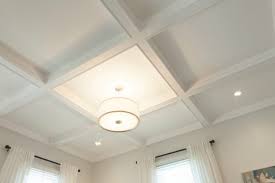 The dimensional aspects of a coffered ceiling are apparent with varied geometrical insets recessed lighting and in depth beams add to the rooms design in true fashion. Coffered Ceilings 101 Scott Mcgillivray